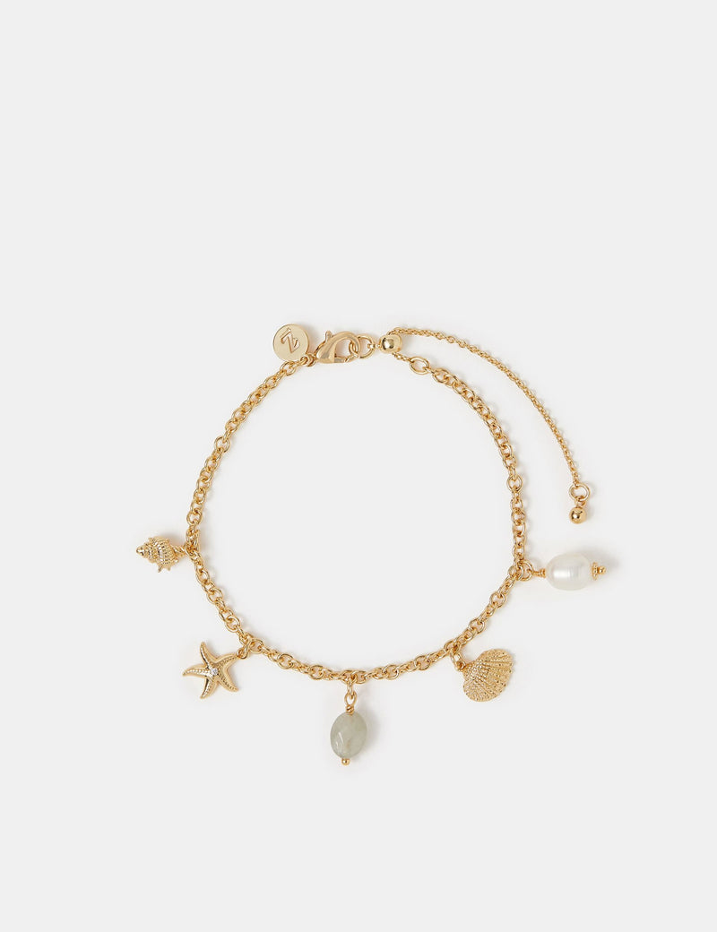 Accessorize gold plated rose quartz pendant necklace, UK version