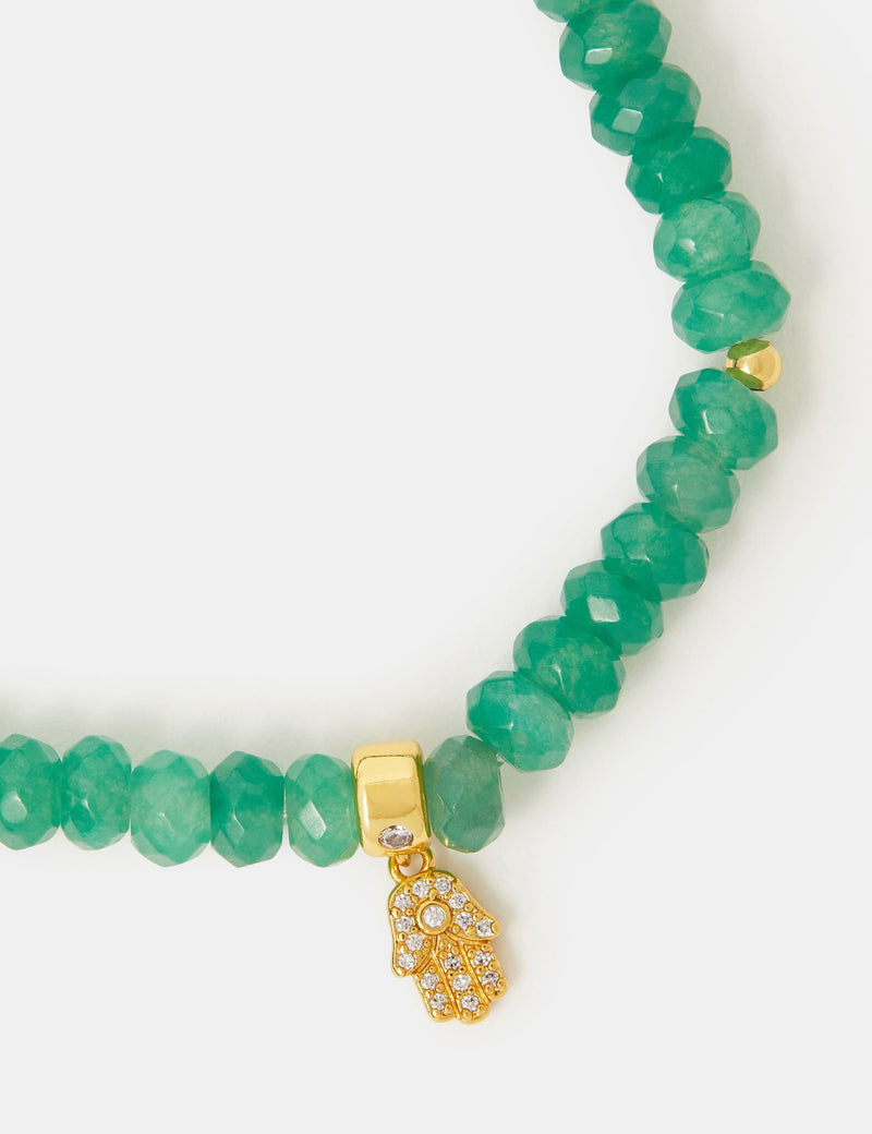 Accessorize gold plated stone heart bracelet 18 cm, UK version
