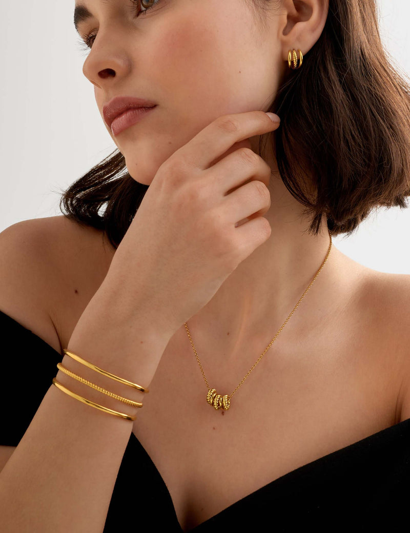Katie Loxton gold plated bangle open cuff waterproof, imported from the UK