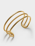 Katie Loxton gold plated bangle open cuff waterproof, imported from the UK