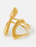 Accessorize gold tone fluid adjustable ring (British brand)