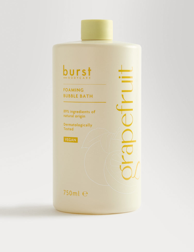 Burst Bodycare Grapefruit bubble bath 750ml, imported from the UK