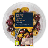 Greek Marinated Olives with herbs and lemon, British product