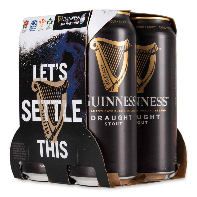 Guinness Draught Stout beer, smooth and creamy (British brand)