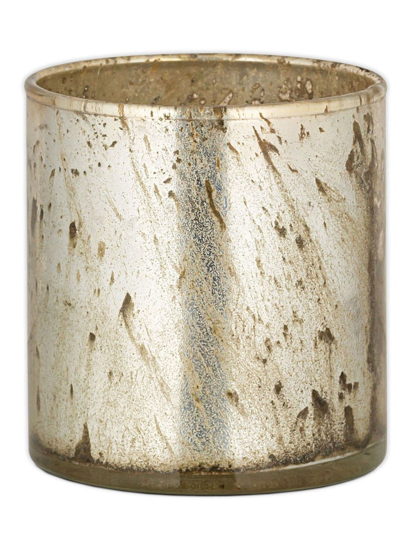 Nkuku Kunjari glass tealight antique finish, imported from the UK