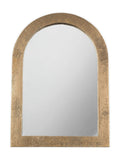 Nkuku antique brass Cayce vanity mirror (British brand)