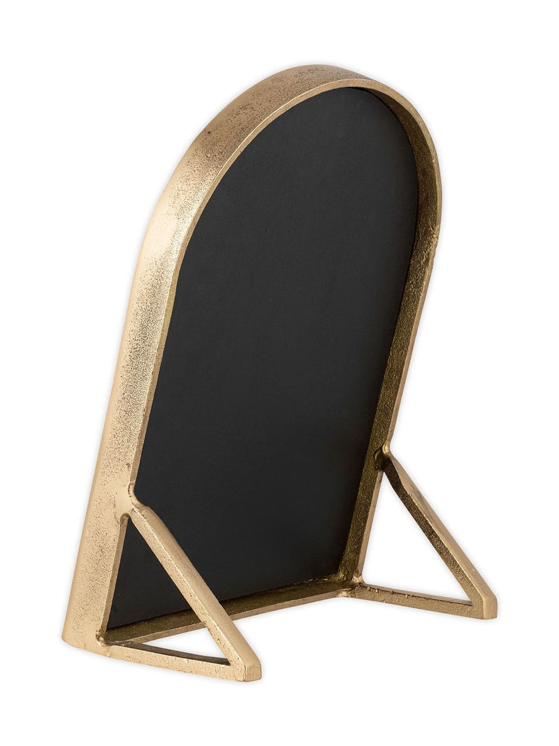 Nkuku antique brass Cayce vanity mirror (British brand)