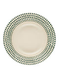 Nkuku cream juniper drop ceramic dinnerware set, imported from the UK