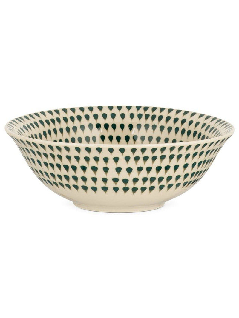 Nkuku cream juniper drop ceramic dinnerware set, imported from the UK