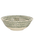 Nkuku cream juniper drop ceramic dinnerware set, imported from the UK