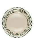 Nkuku cream juniper drop ceramic dinnerware set, imported from the UK