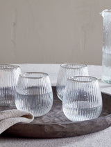 Next Nkuku Set of 4 Clear Otuba Glass Tumblers 10cm- Buy online at McGrocer
