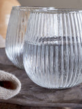 Nkuku set of 4 clear Otuba tumblers, imported from the UK