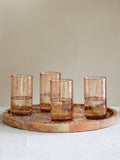 Nkuku Yala hammered highball glasses set of 4, imported from the UK