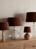 Nkuku Mocha Mendai Velvet & Linen large lampshade (British brand)
