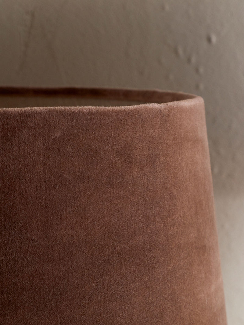 Nkuku Mocha Mendai Velvet & Linen large lampshade (British brand)