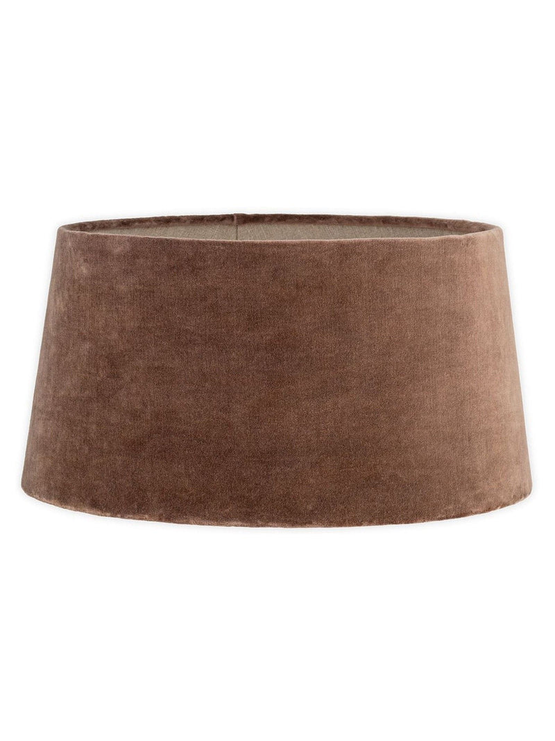 Nkuku Mocha Mendai Velvet & Linen large lampshade (British brand)