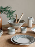 Nkuku cream juniper drop serving bowl medium, imported from the UK