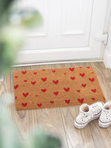 Next Something Different Brown Natural Red Love Heart Doormat- Buy online at McGrocer