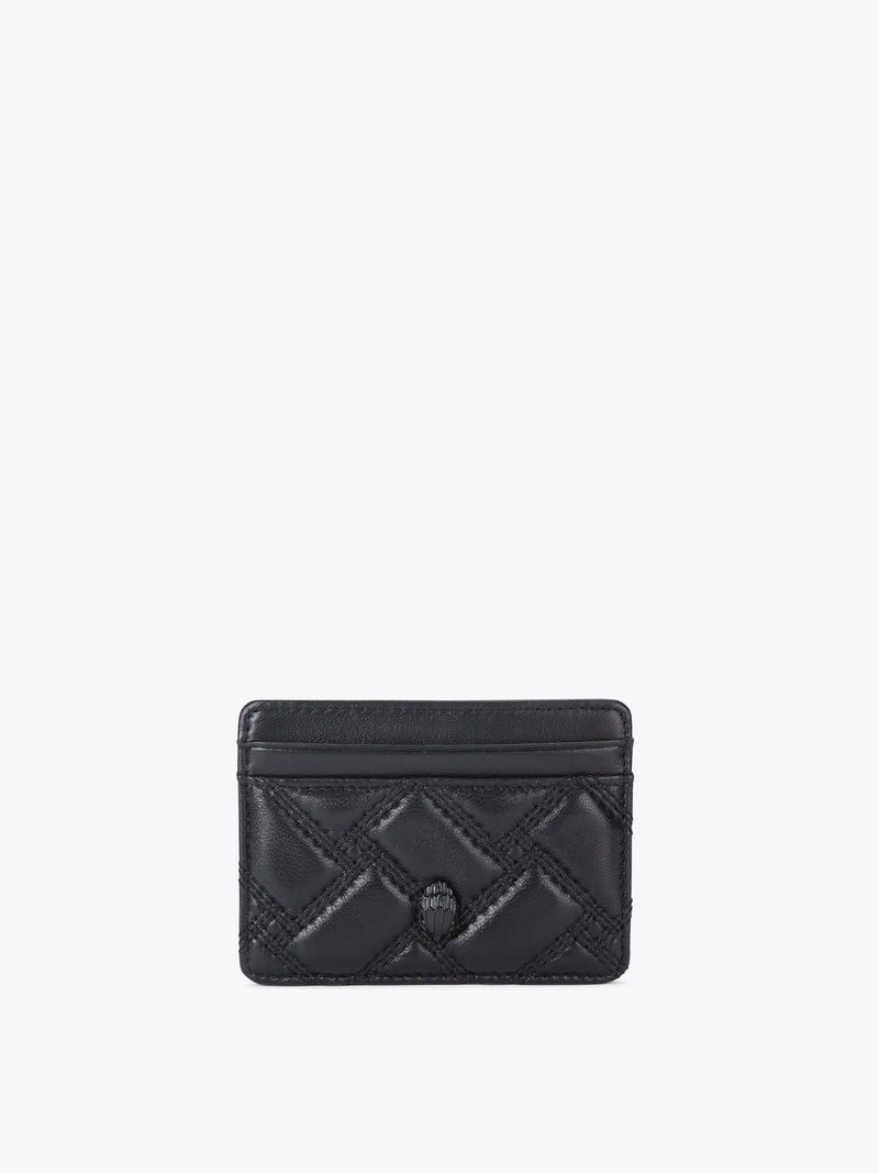 Kurt Geiger London black leather card holder eagle head design (British brand)