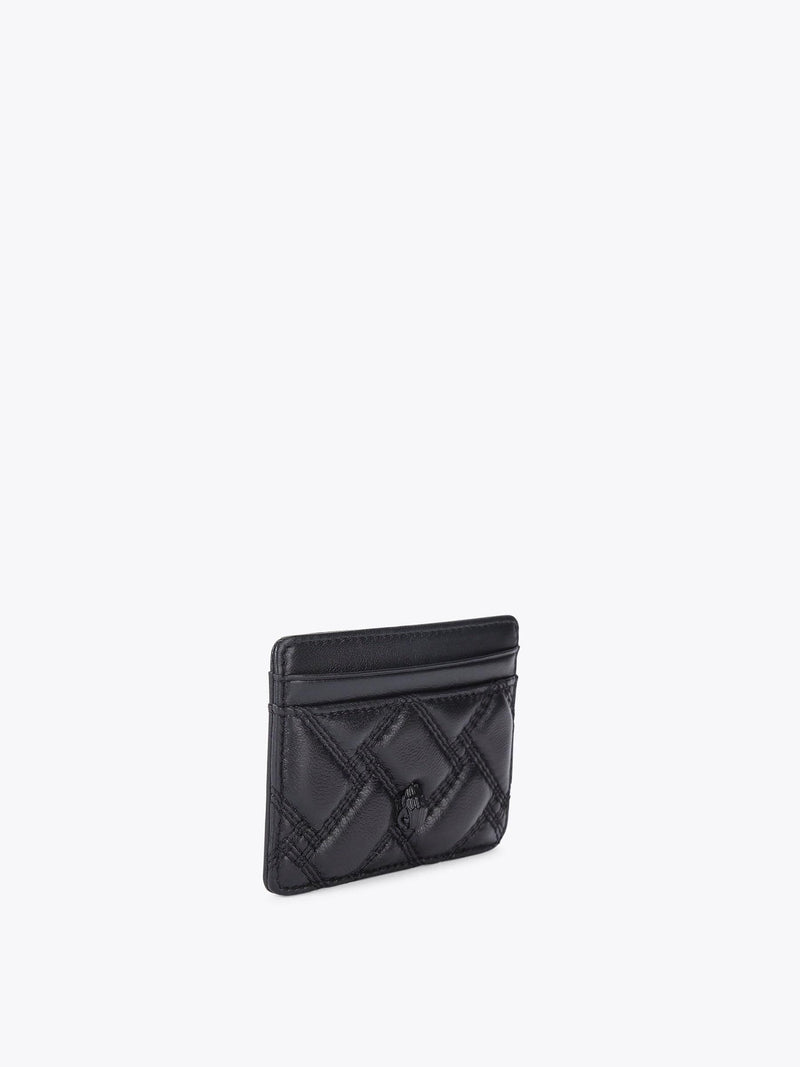 Kurt Geiger London black leather card holder eagle head design (British brand)