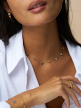 Next Orelia London Gold Tone Semi-Precious Sodalite Stationed Chip Tone Necklace- Buy online at McGrocer