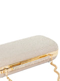 Dune London body clutch bag, gold chain, synthetic rubber (British brand)