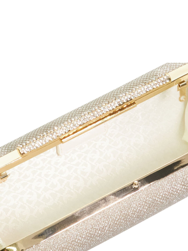 Dune London body clutch bag, gold chain, synthetic rubber (British brand)