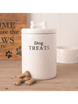 Next Widdop White Paw Prints Dog Treat Jar- Buy online at McGrocer