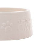 Widdop white paw prints small cat bowl, UK version
