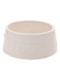 Widdop white paw prints small dog bowl ceramic (British brand)