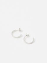 Next Oliver Bonas Anita Ridged Sterling Silver Hoop Earrings- Buy online at McGrocer