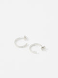 Oliver Bonas Anita ridged sterling silver hoop earrings (British brand)
