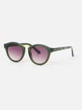 Oliver Bonas preppy sunglasses green marbled arms purple lenses (British brand)