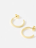 Oliver Bonas Anita gold ridged hoop earrings - British product