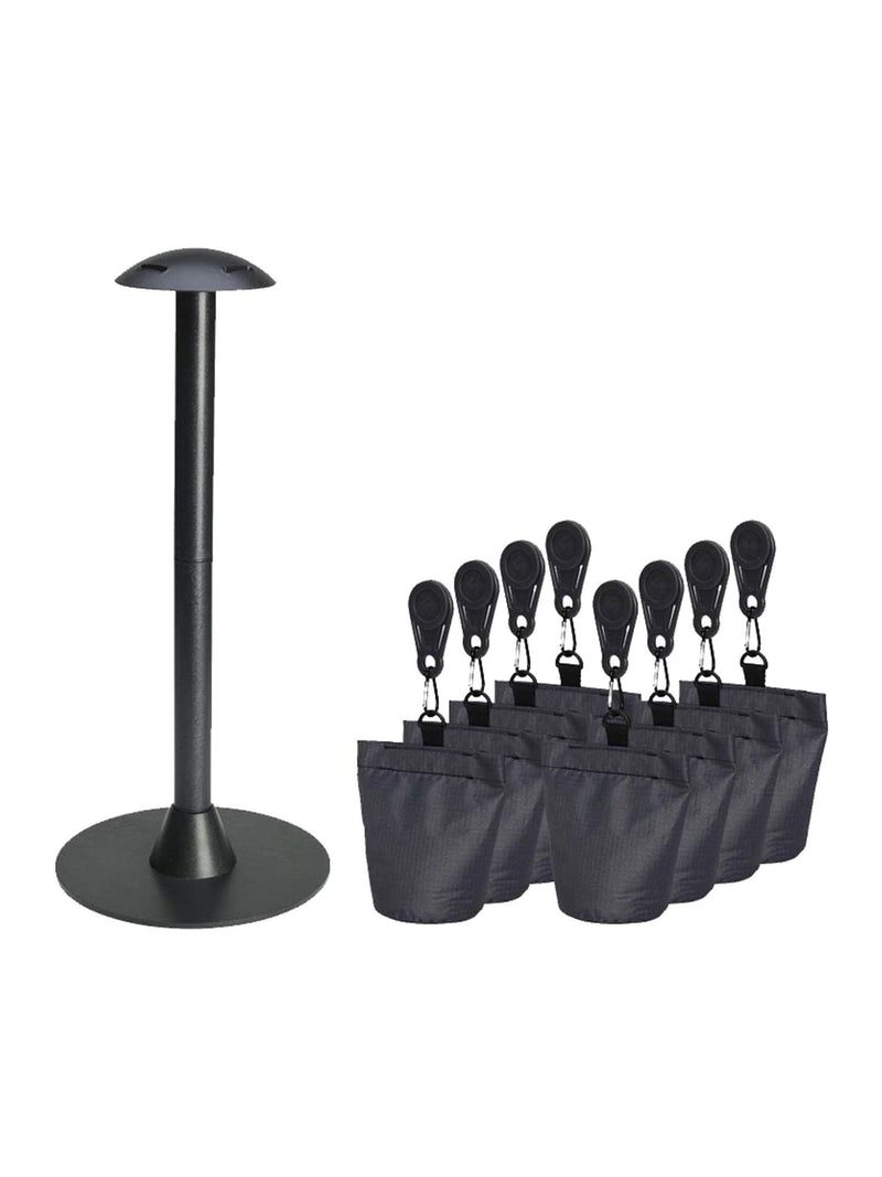 Pacific Anthracite outdoor cover support pole with sandbags - British product