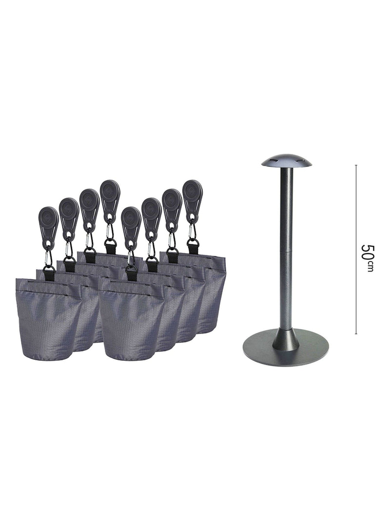 Pacific Anthracite outdoor cover support pole with sandbags - British product