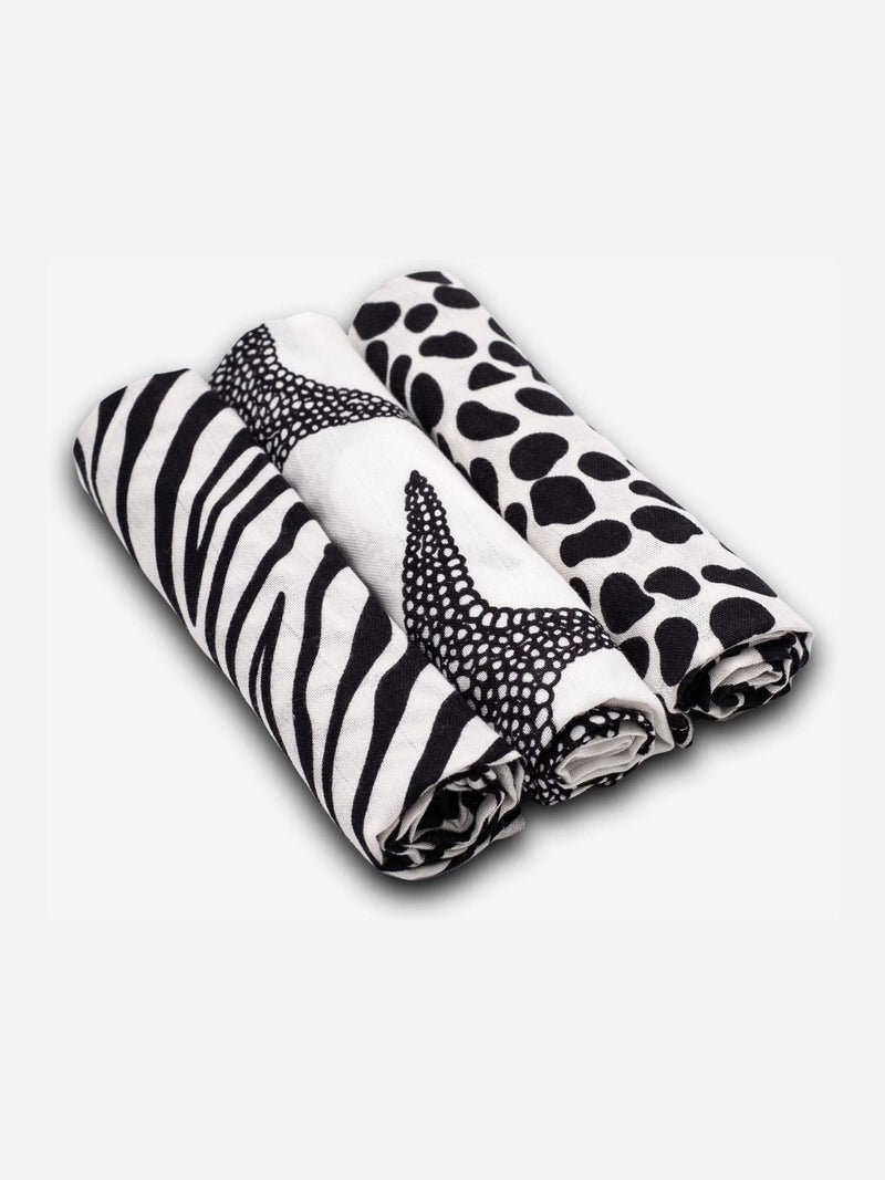 Etta Loves black white sensory muslin 3 pack, imported from the UK