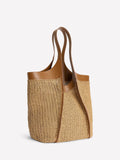 Boden cream straw tote - British product