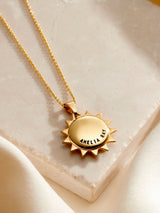 Next Posh Totty Designs Personalised Sun Locket Necklace 18 Inch Chain- Buy online at McGrocer
