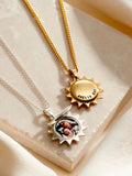Posh Totty Designs personalised sun locket, imported from the UK