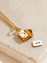Next Posh Totty Designs Mini Personalised Message Envelope Necklace- Buy online at McGrocer