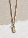 Posh Totty Designs personalised cat charm necklace, imported from the UK