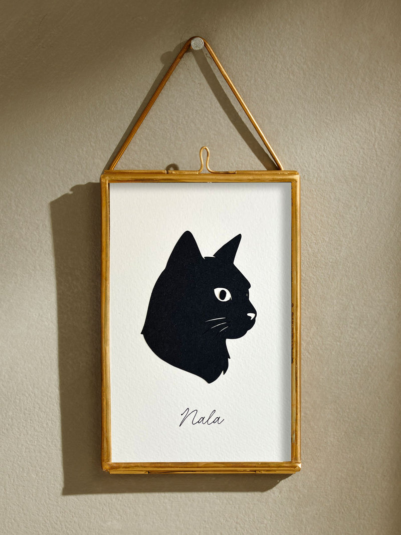 Posh Totty Designs personalised pet portrait framed 10x15cm, UK version