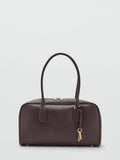 Mango brown faux leather bowling bag medium - British product
