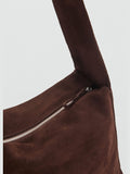 Mango brown suede shopper tote bag large, imported from the UK