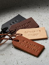 Next Posh Totty Designs Personalised Handstamped Leather Luggage Tag- Buy online at McGrocer