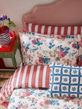 Land & Shore Alec cotton pillowcases in stripe design (British brand)