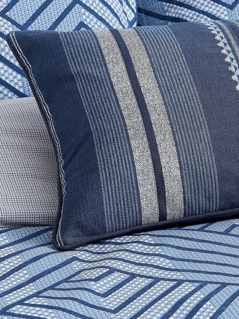 Bedeck of Belfast Indigo Kayah cushion 70x40cm - British product