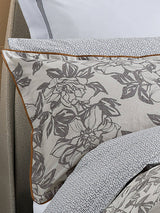 Next Bedeck of Belfast Maira Warm Grey 200 Thread Count Cotton Pillowcase- Buy online at McGrocer